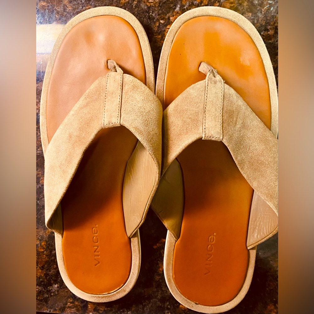 Vince Men’s Dean Suede Flip Flops